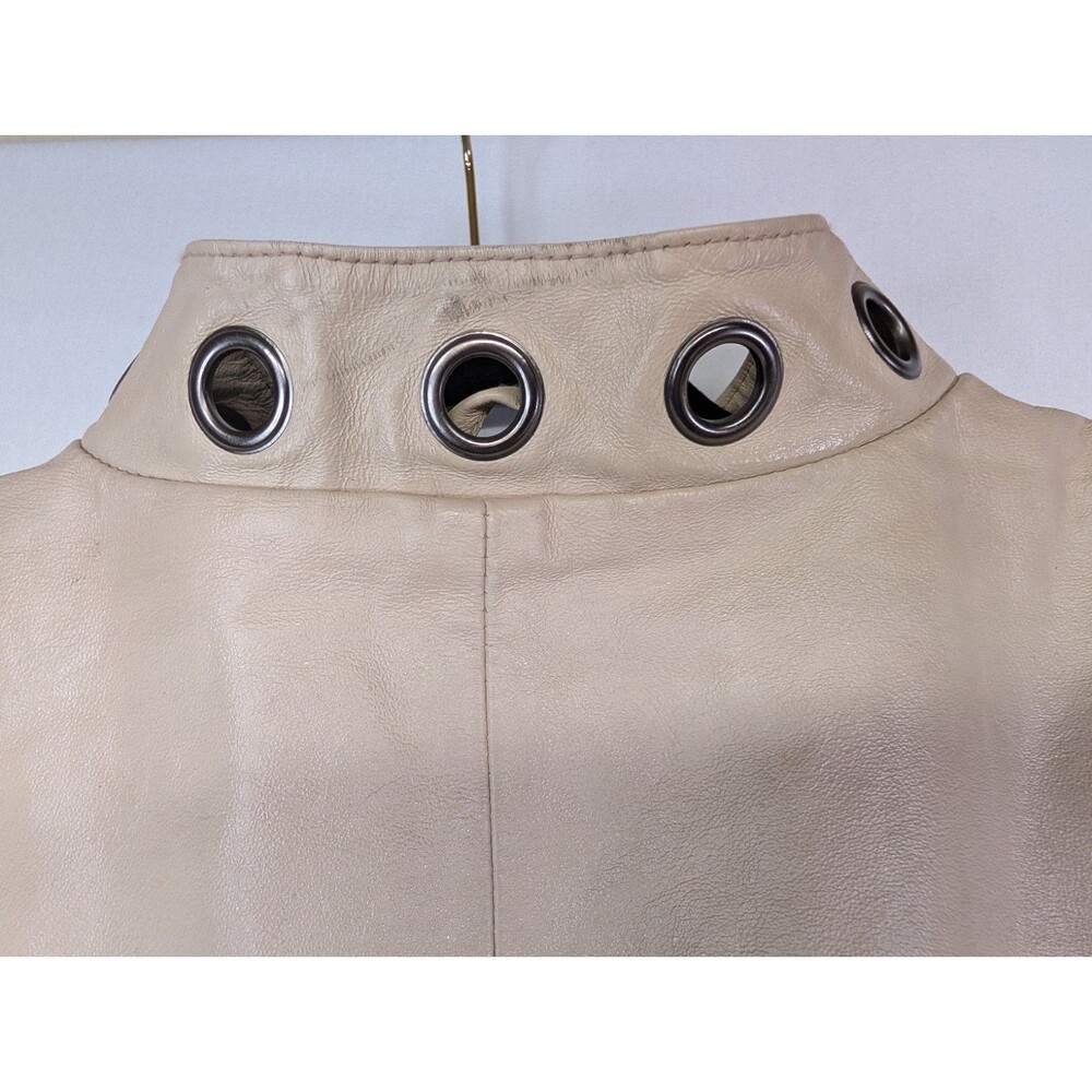 Ashley Stewart Cream Leather Jacket Women's Plus Size 1X - Picture 10 of 16
